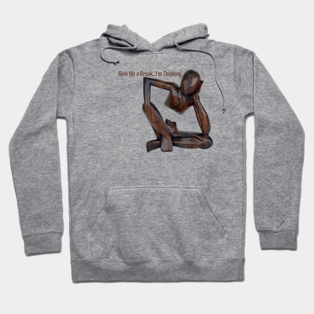 The Thinker Funny Hoodie by xena